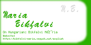 maria bikfalvi business card